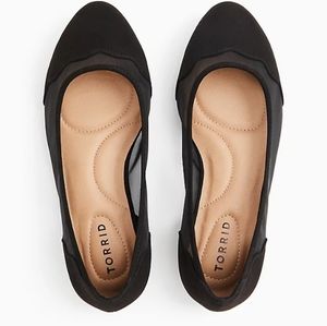 Black Faux Suede Flat